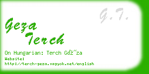 geza terch business card